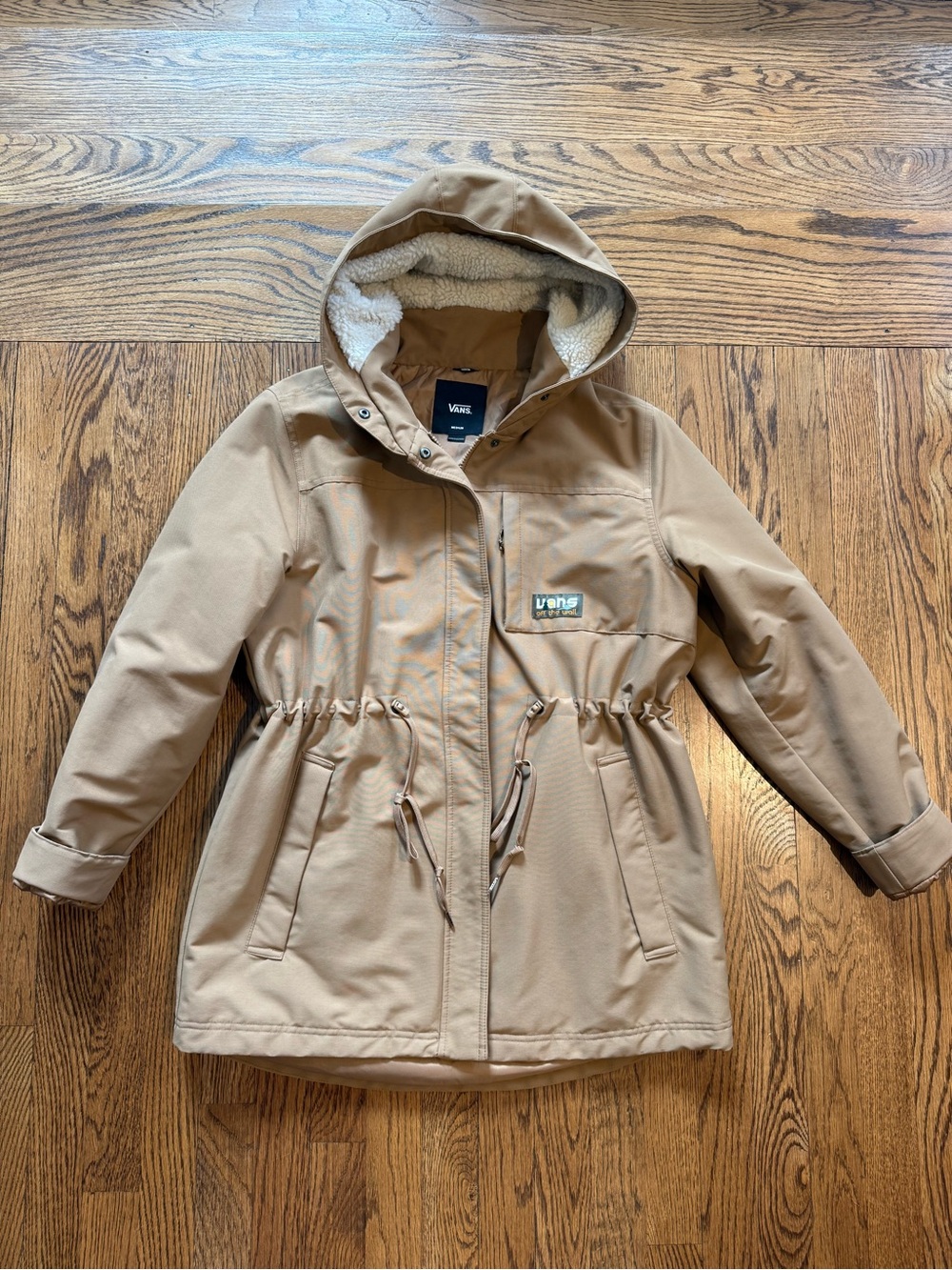 Vans Off The Wall Women’s Tan Insulated Hooded Parka Jacket M